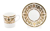 A Set of Eight Royal Worcester Porcelain Demitasse Cups and Saucers