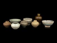 Eight Chinese Monochrome Glazed Porcelain Wares
