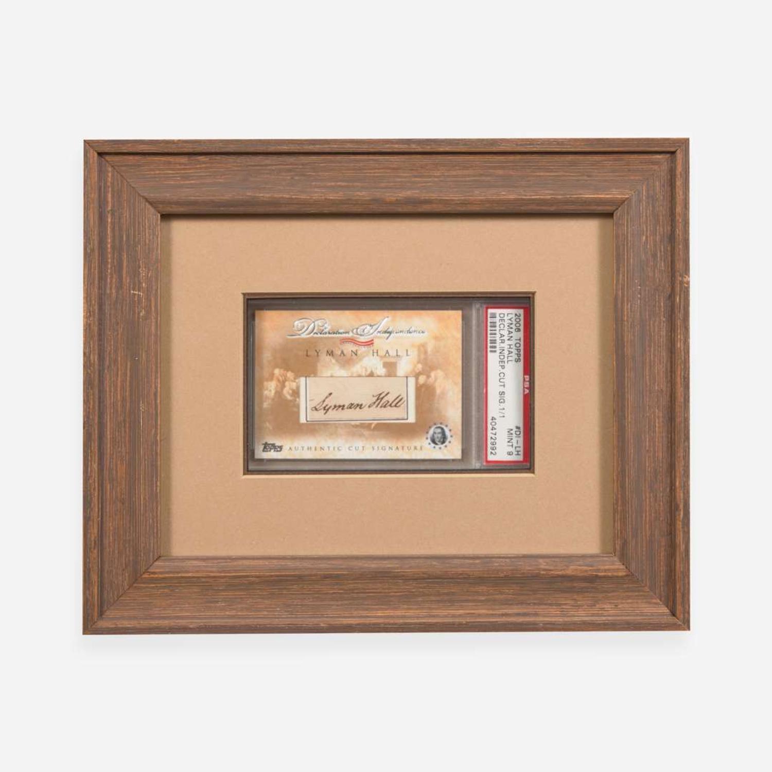 [Declaration of Independence] [Georgia] Hall, Lyman Cut Signature