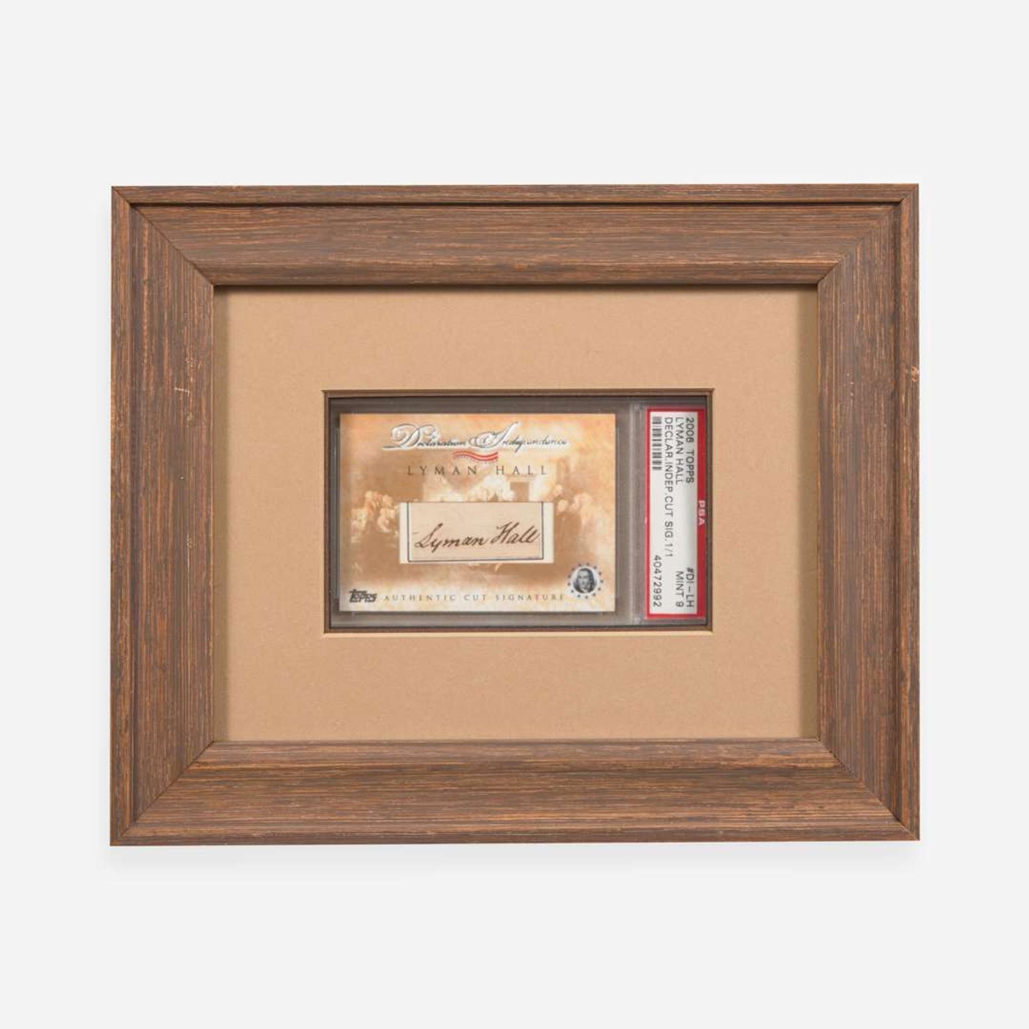 [Declaration of Independence] [Georgia] Hall, Lyman Cut Signature