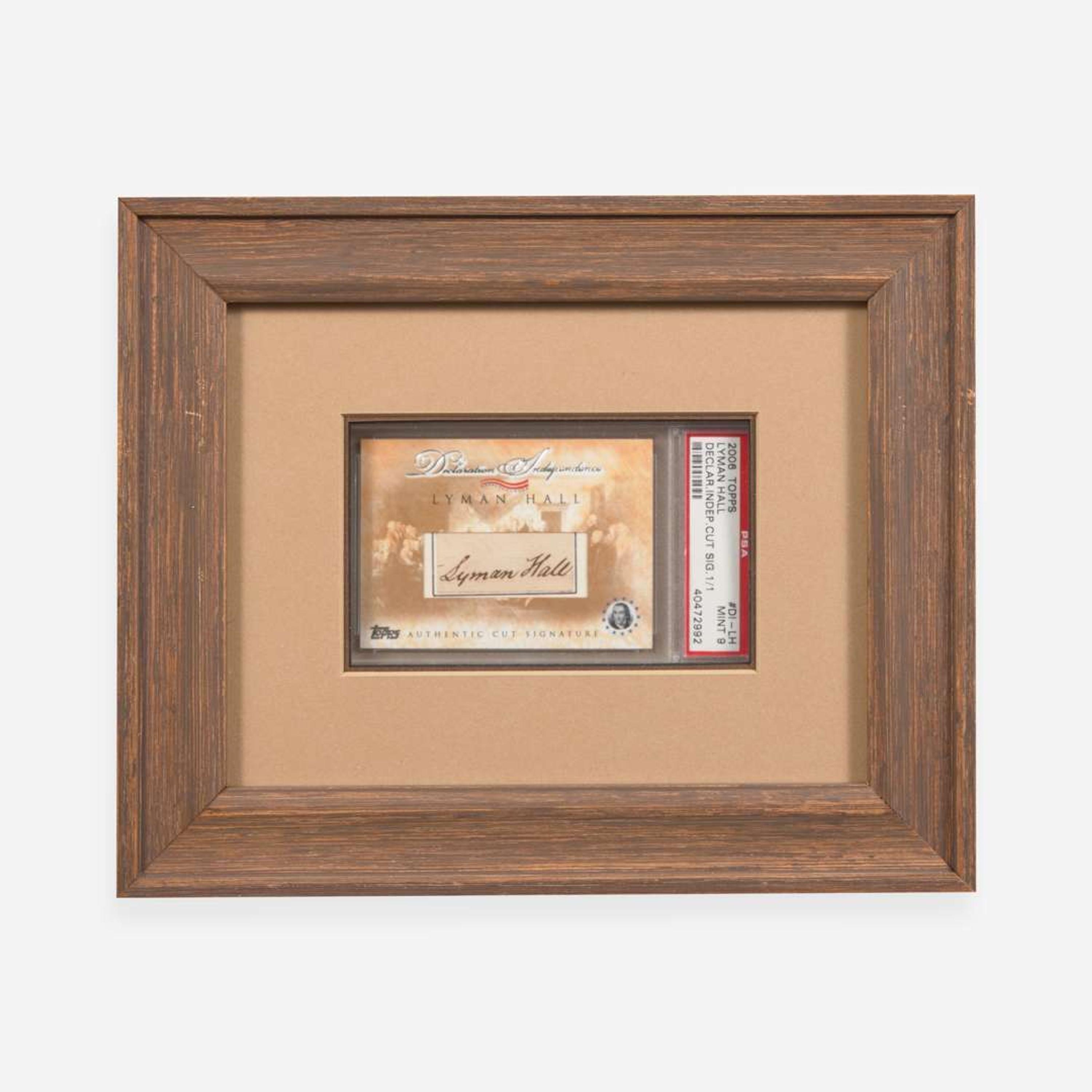 [Declaration of Independence] [Georgia] Hall, Lyman Cut Signature