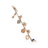 YELLOW GOLD CHARM BRACELET