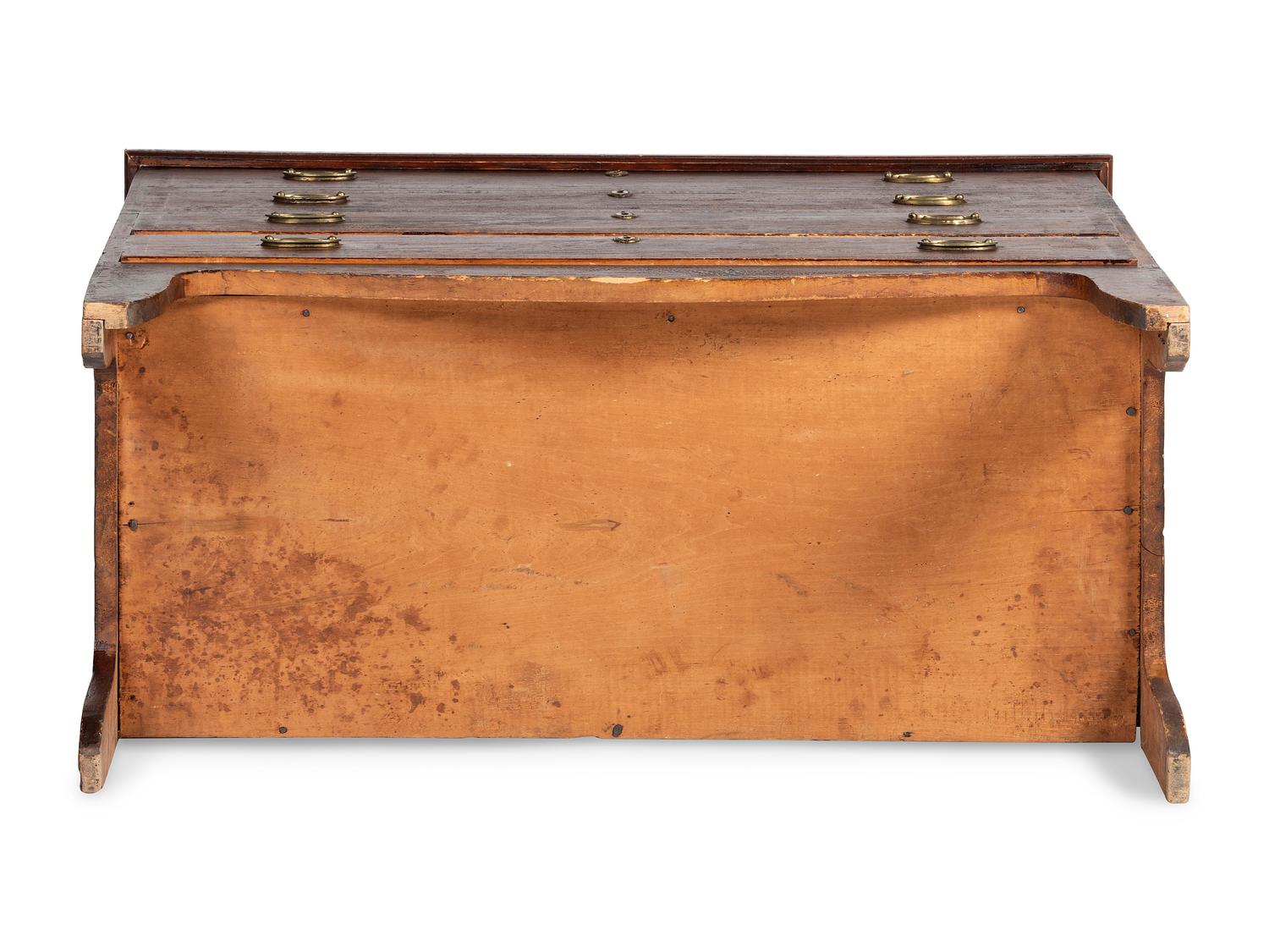 A Country Grain Painted Maple Two-Drawer Blanket Chest