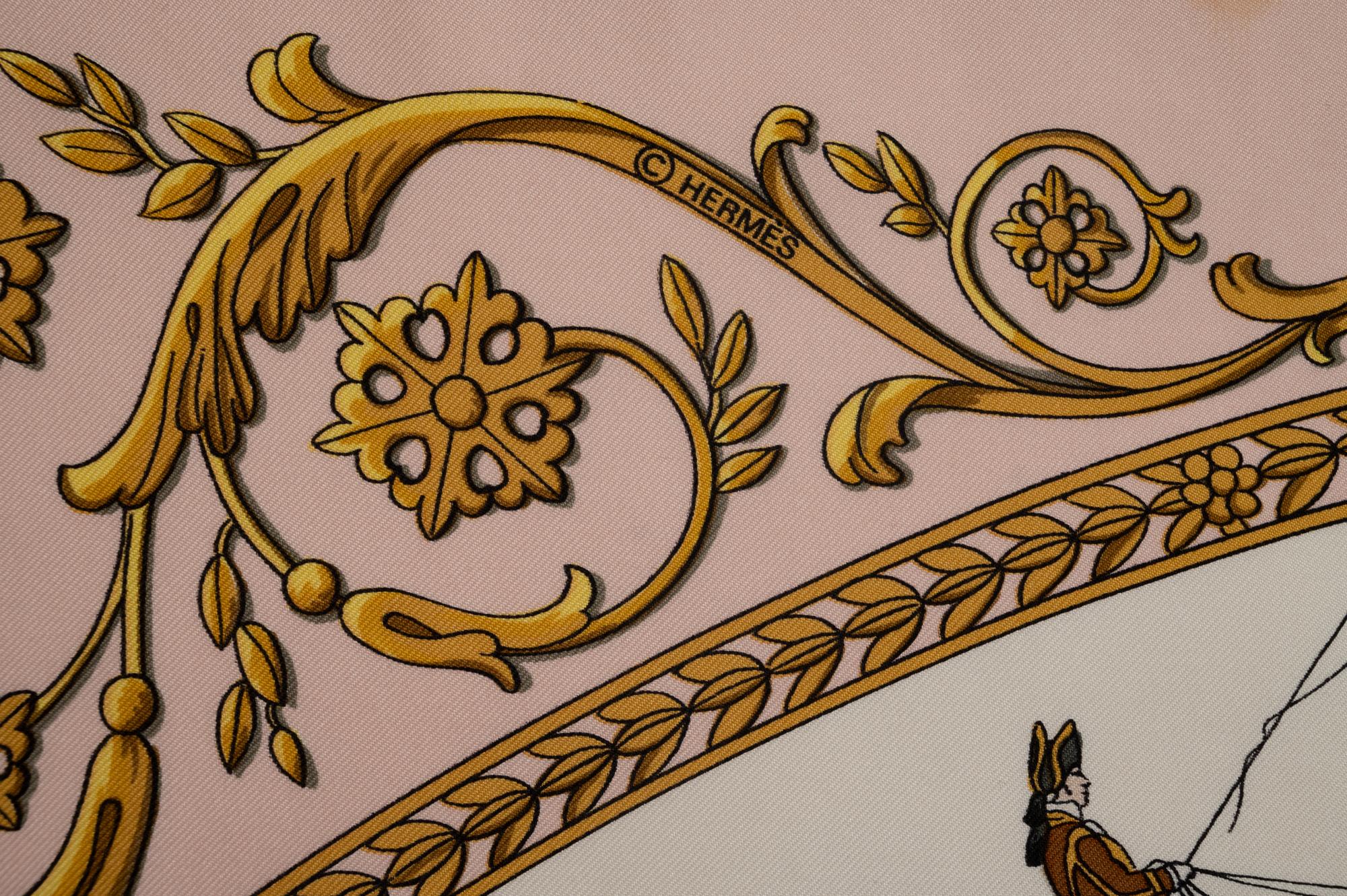 Four Silk Scarves: Two Hermès and Two Gucci