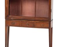 A Late George III Inlaid Mahogany Vitrine Cabinet
