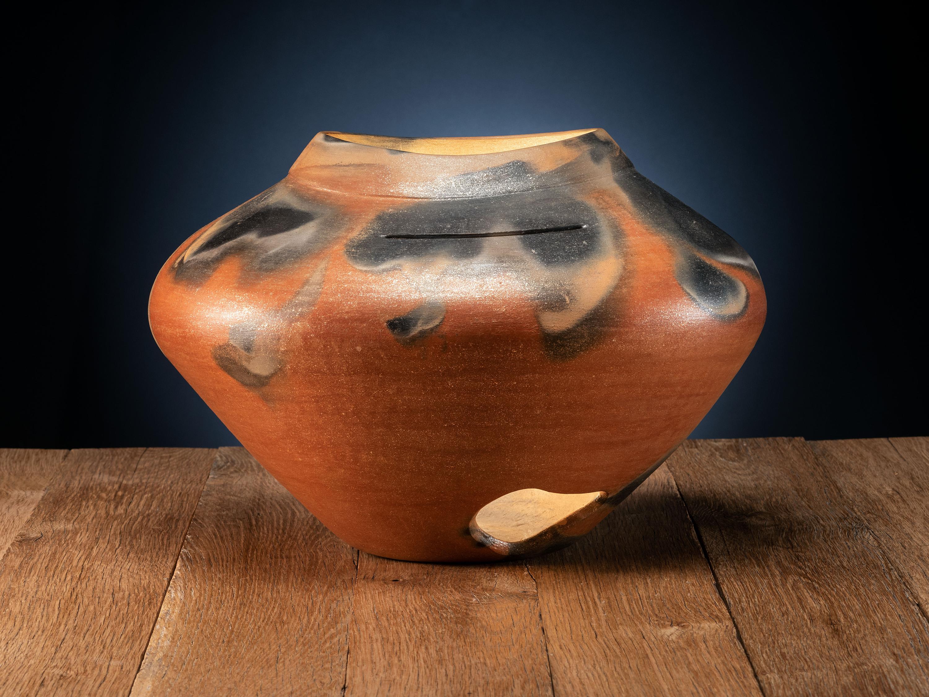 Monumental Micaceous Jar, with Cutouts