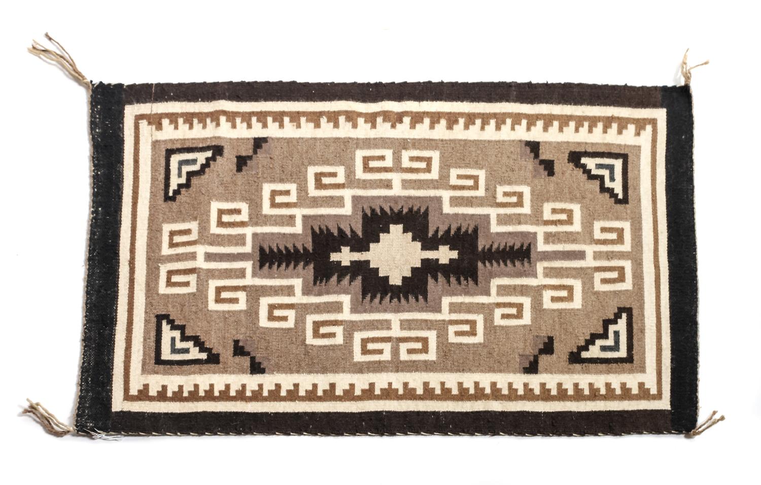Navajo Two Grey Hills Rug 30 x 20 inches