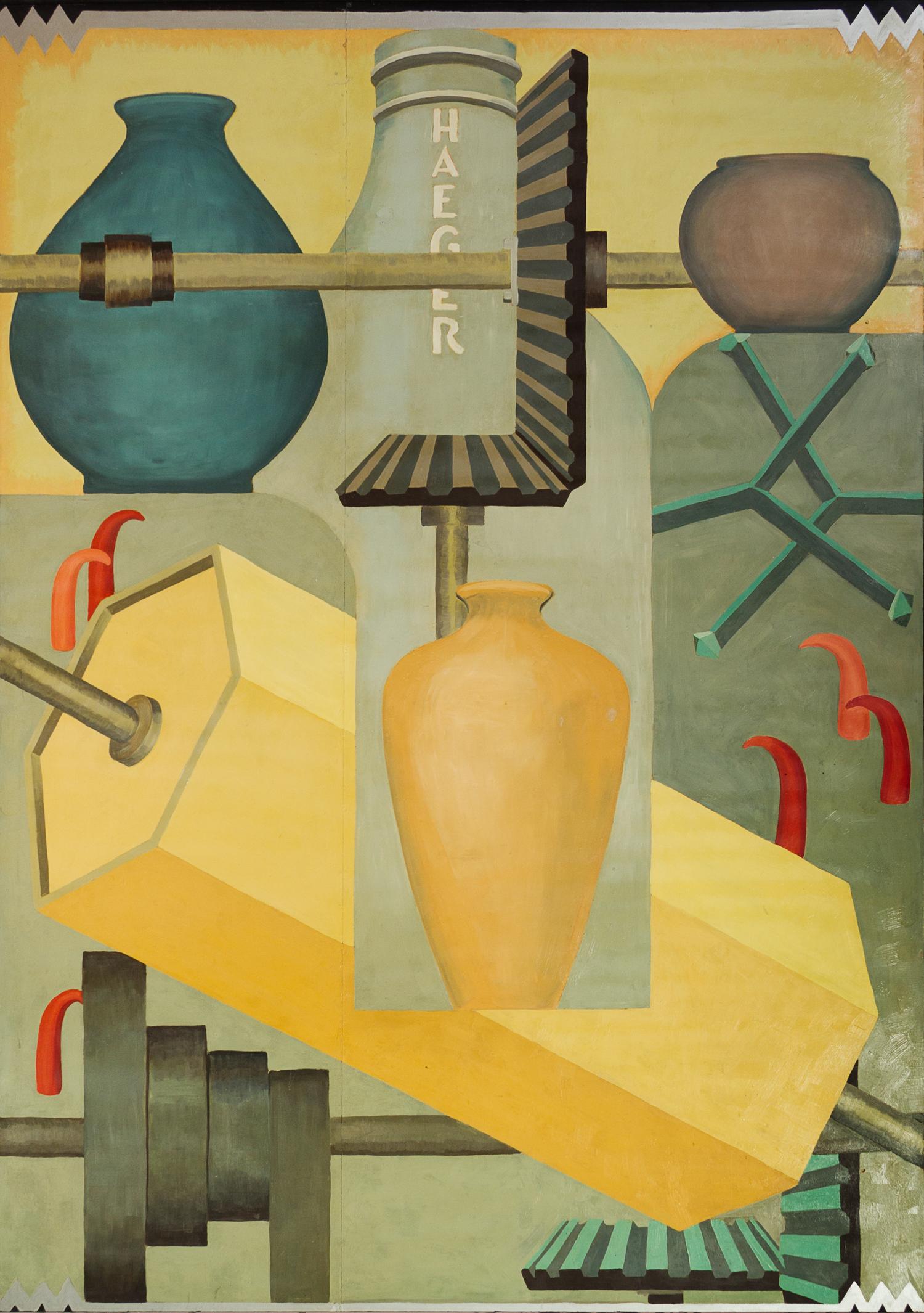 Attributed to V. L. Howard, (20th Century), Mural for 1934 World's Fair
