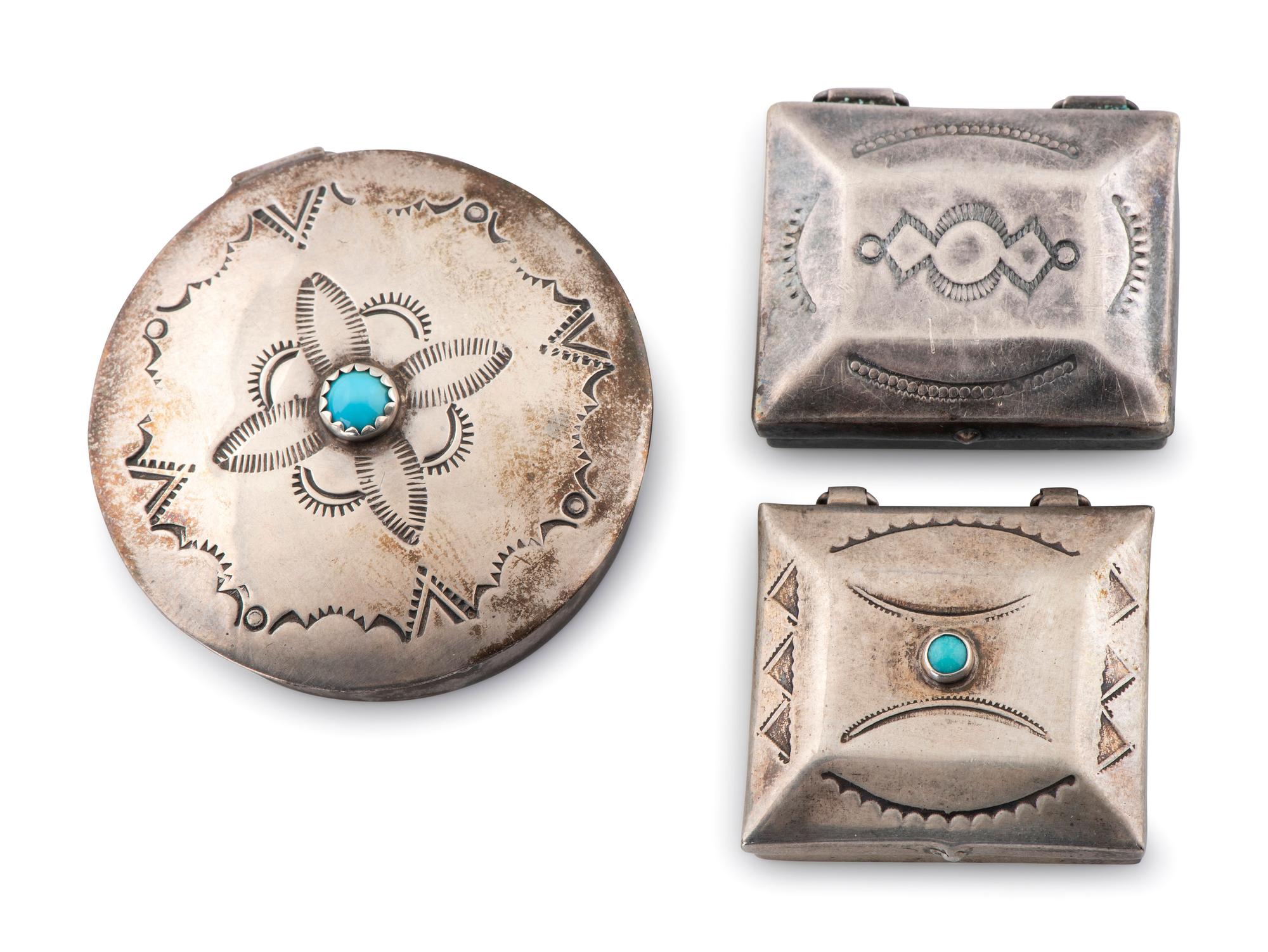 Navajo Silver Pill Boxes