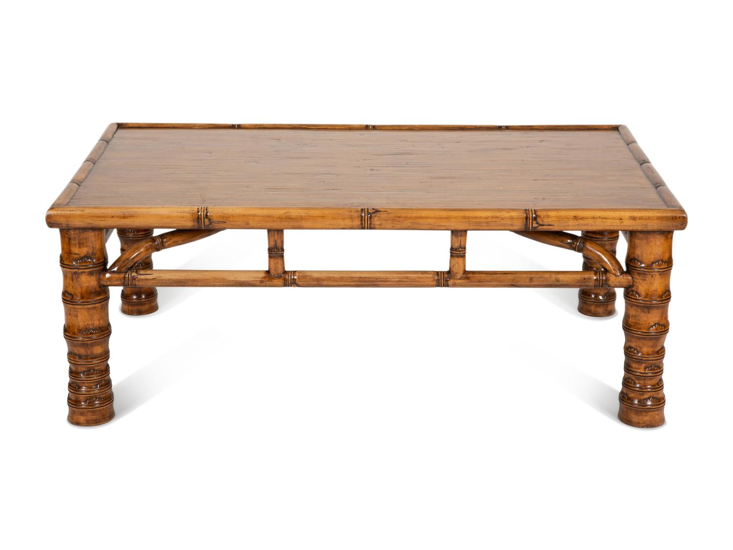 A Low Bamboo Coffee Table