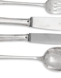 A Hungarian Silver Flatware Service