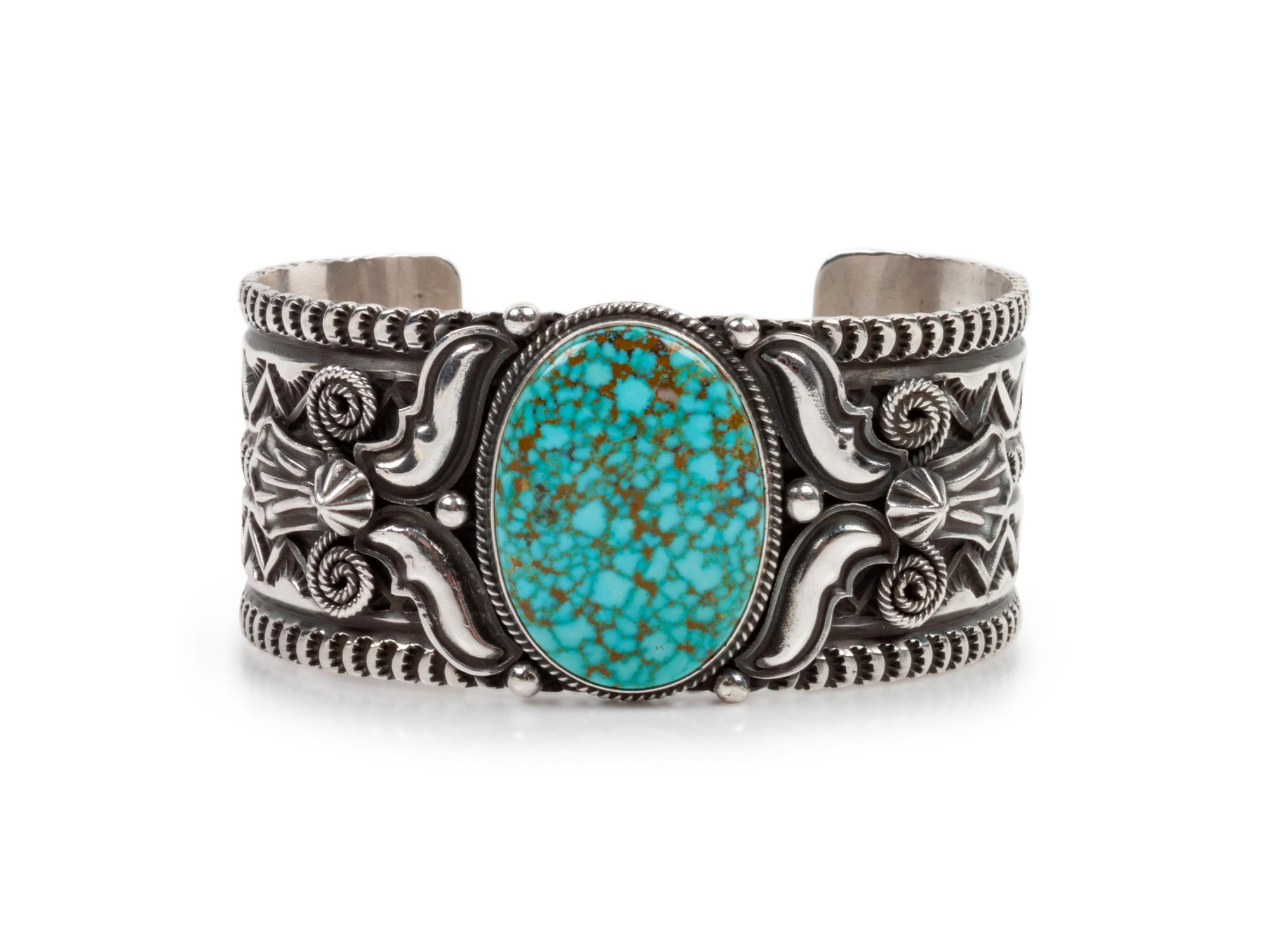 Sterling Silver and Kingman Turquoise Cuff Bracelet