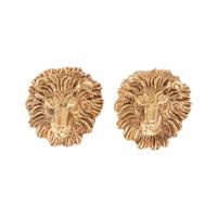 YELLOW GOLD LION CUFFLINKS