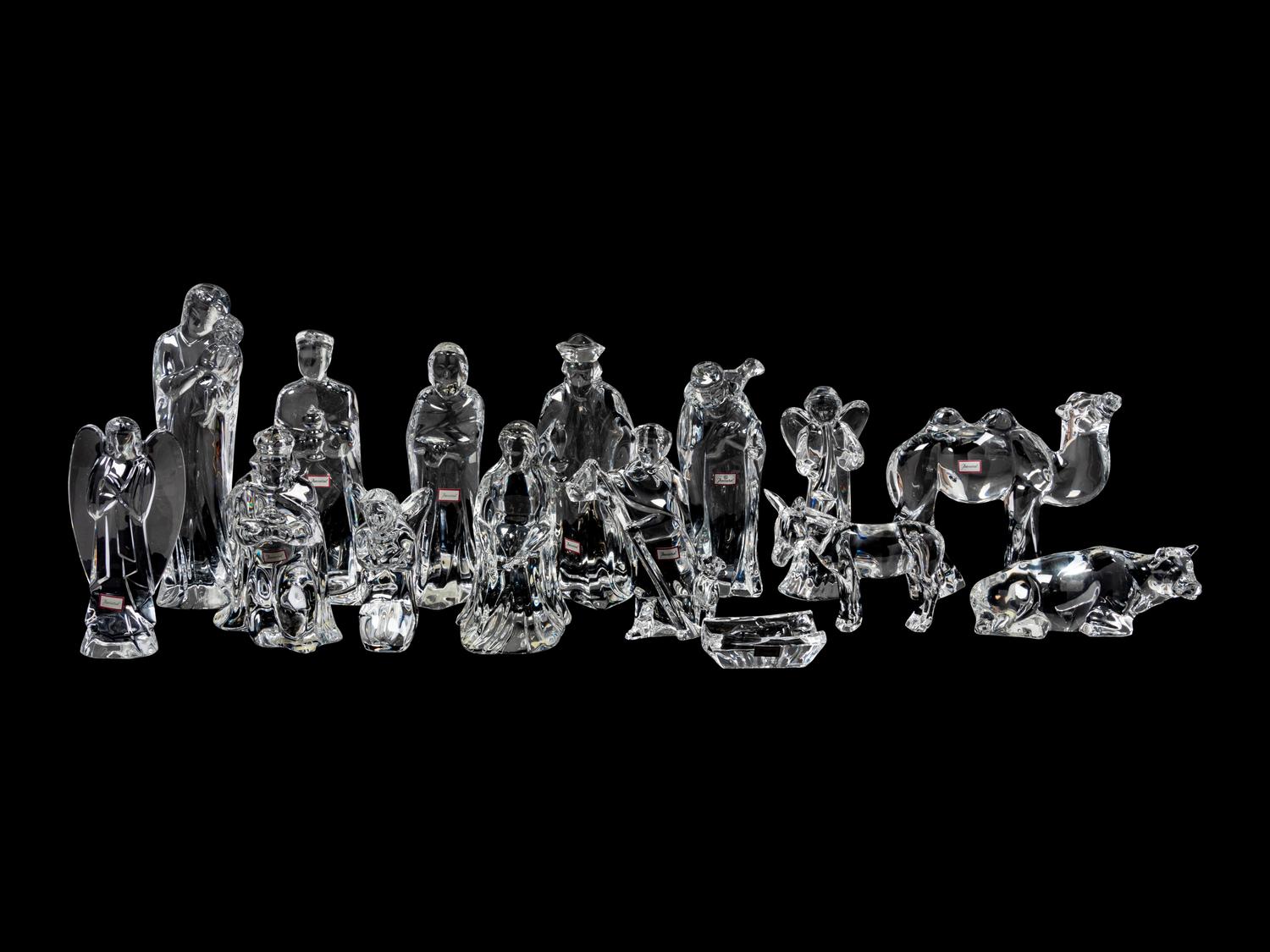 A Baccarat Fourteen-Piece Nativity Set