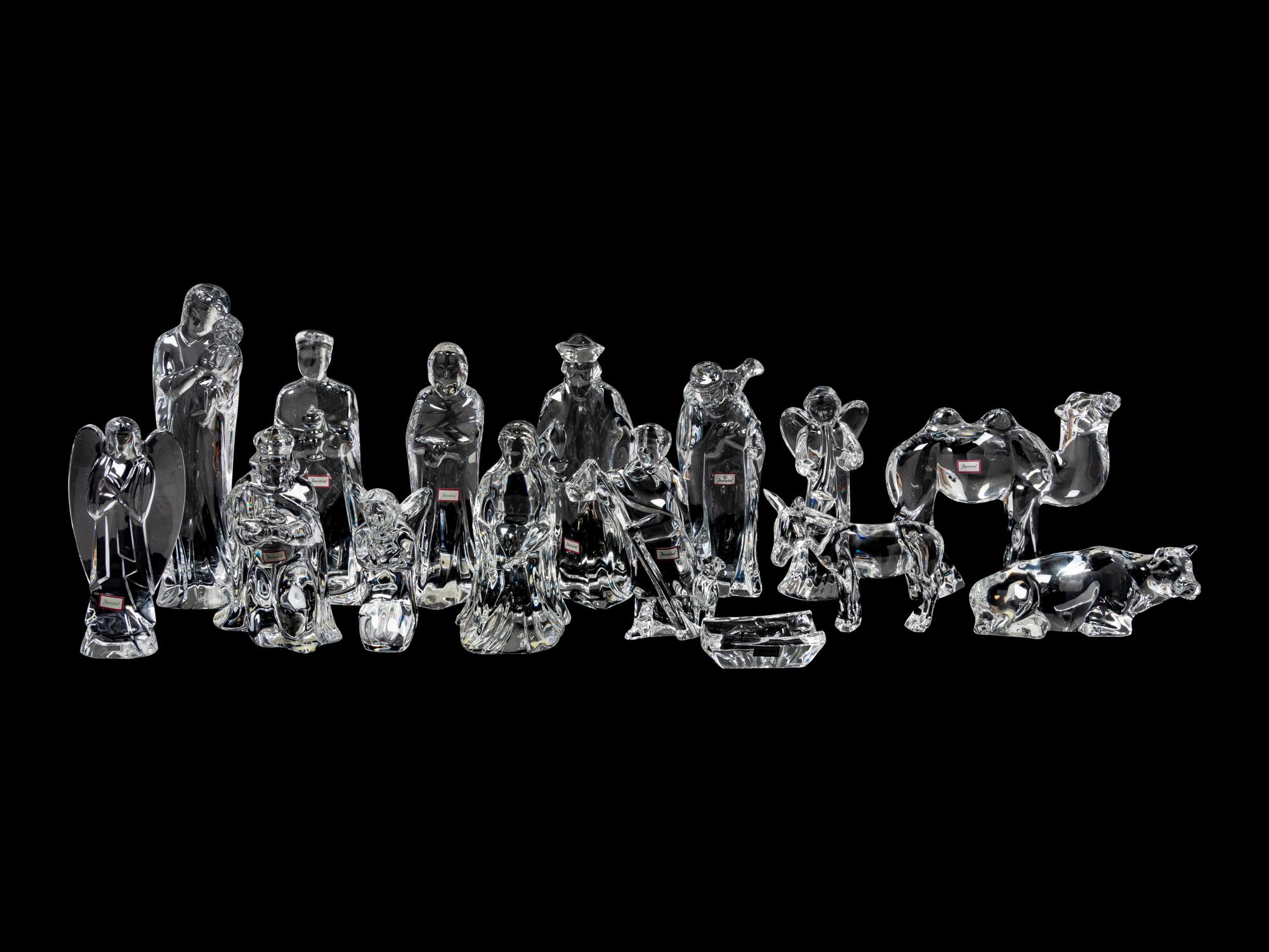 A Baccarat Fourteen-Piece Nativity Set