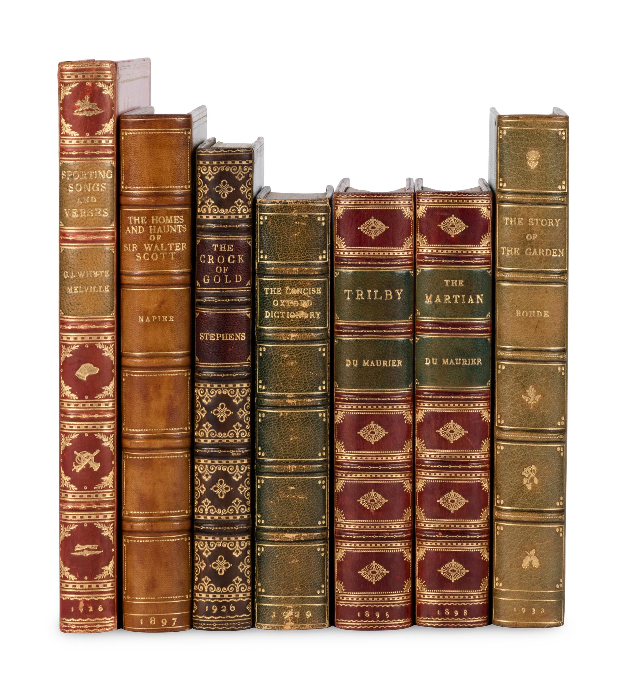 [BINDINGS]. A group of 8 works finely bound by Sangorski & Sutcliffe, comprising:
