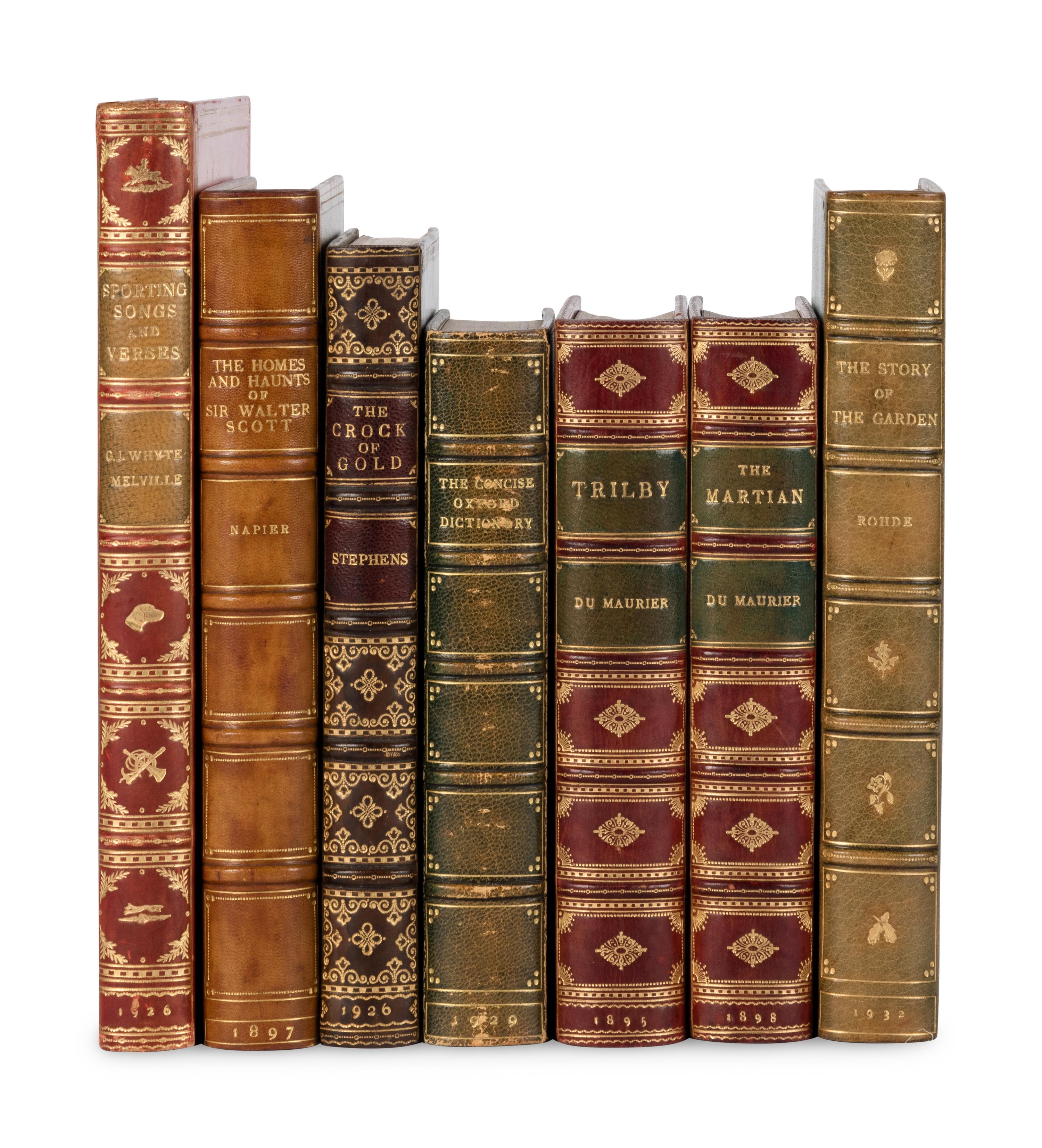 [BINDINGS]. A group of 8 works finely bound by Sangorski & Sutcliffe, comprising: