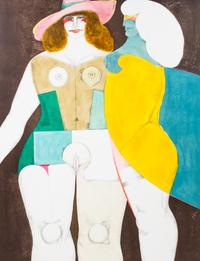 Richard Lindner, (German-American, 1901-1978), Hit and Untitled