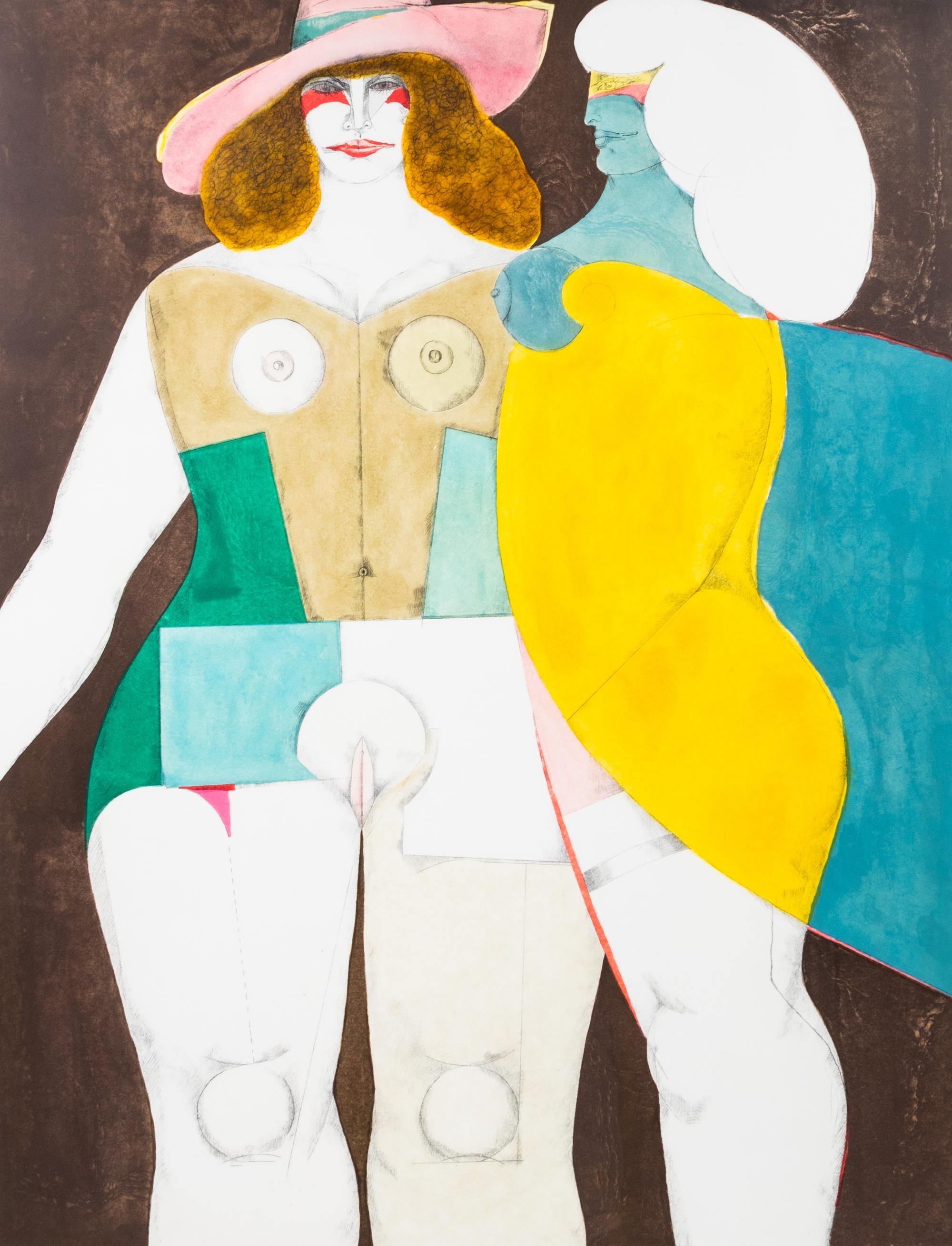 Richard Lindner, (German-American, 1901-1978), Hit and Untitled