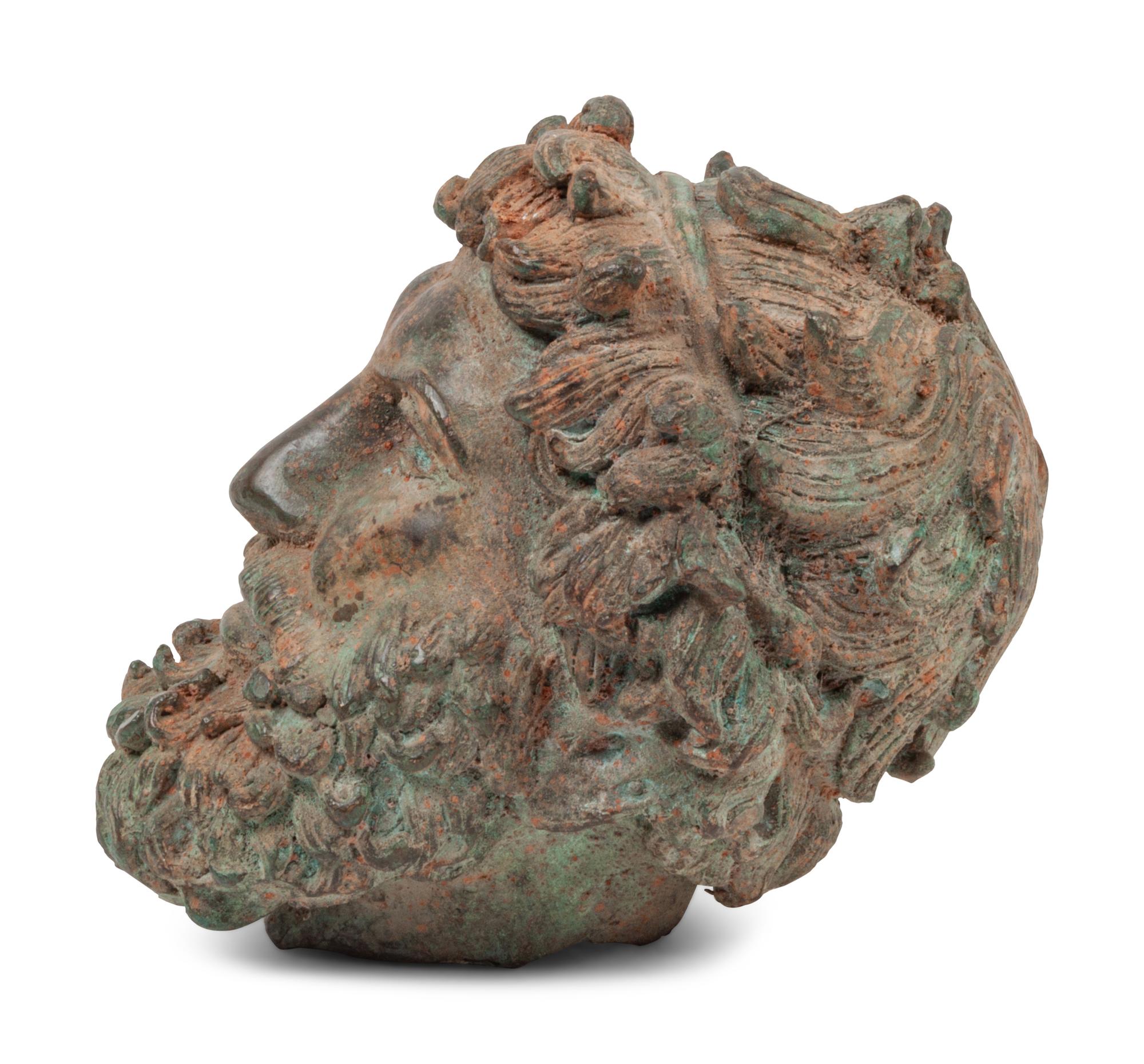 A Classical Style Bronze Head of Zeus, After the Antique
