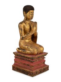 A Large Giltwood Buddha Figure