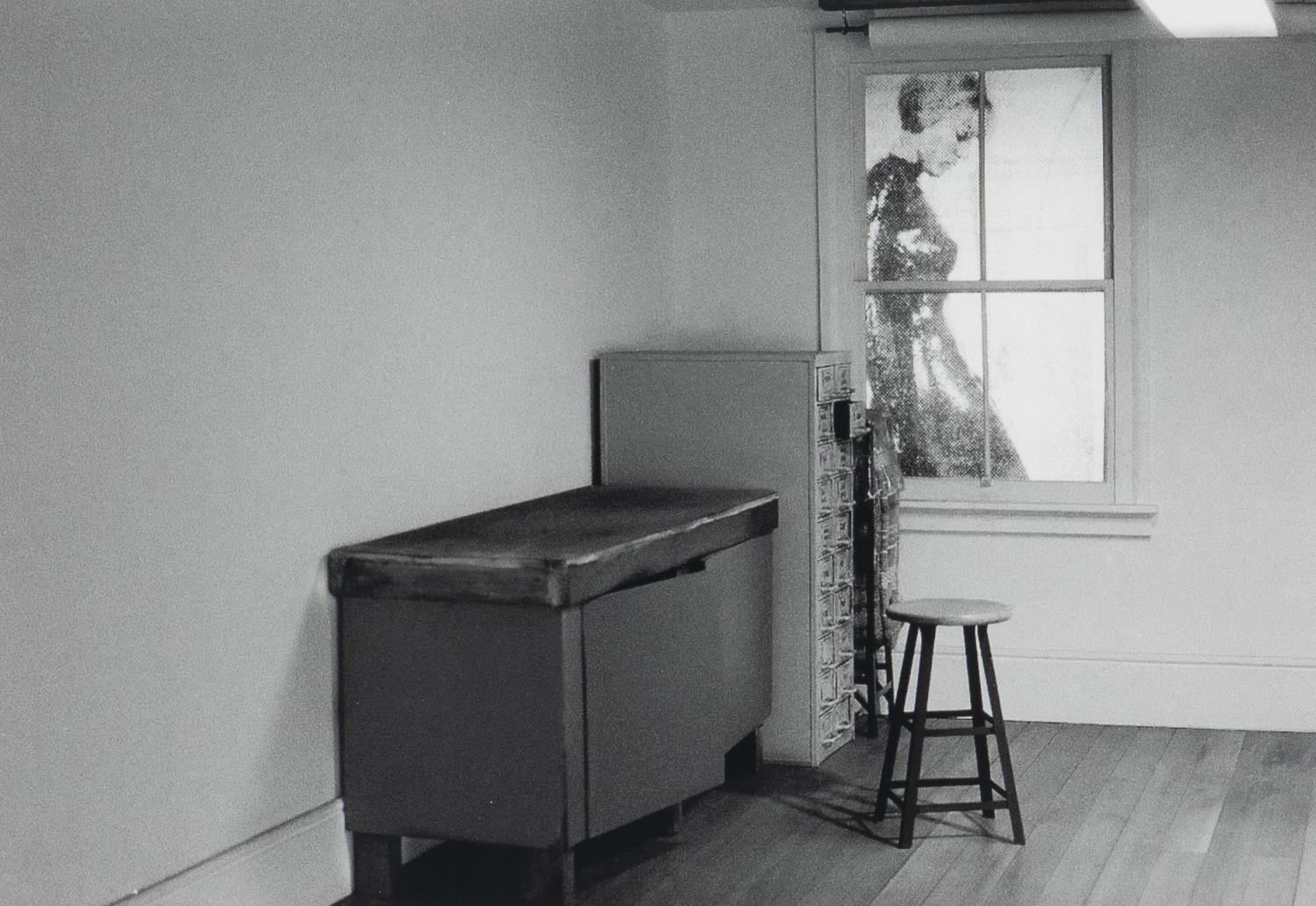 Four works from Studio Projections, 1979 (Number 17, Car Crash; Number 22, Beauty Treatment; Number A1, Village ; and Number A3, Dust Storm); printed 2013