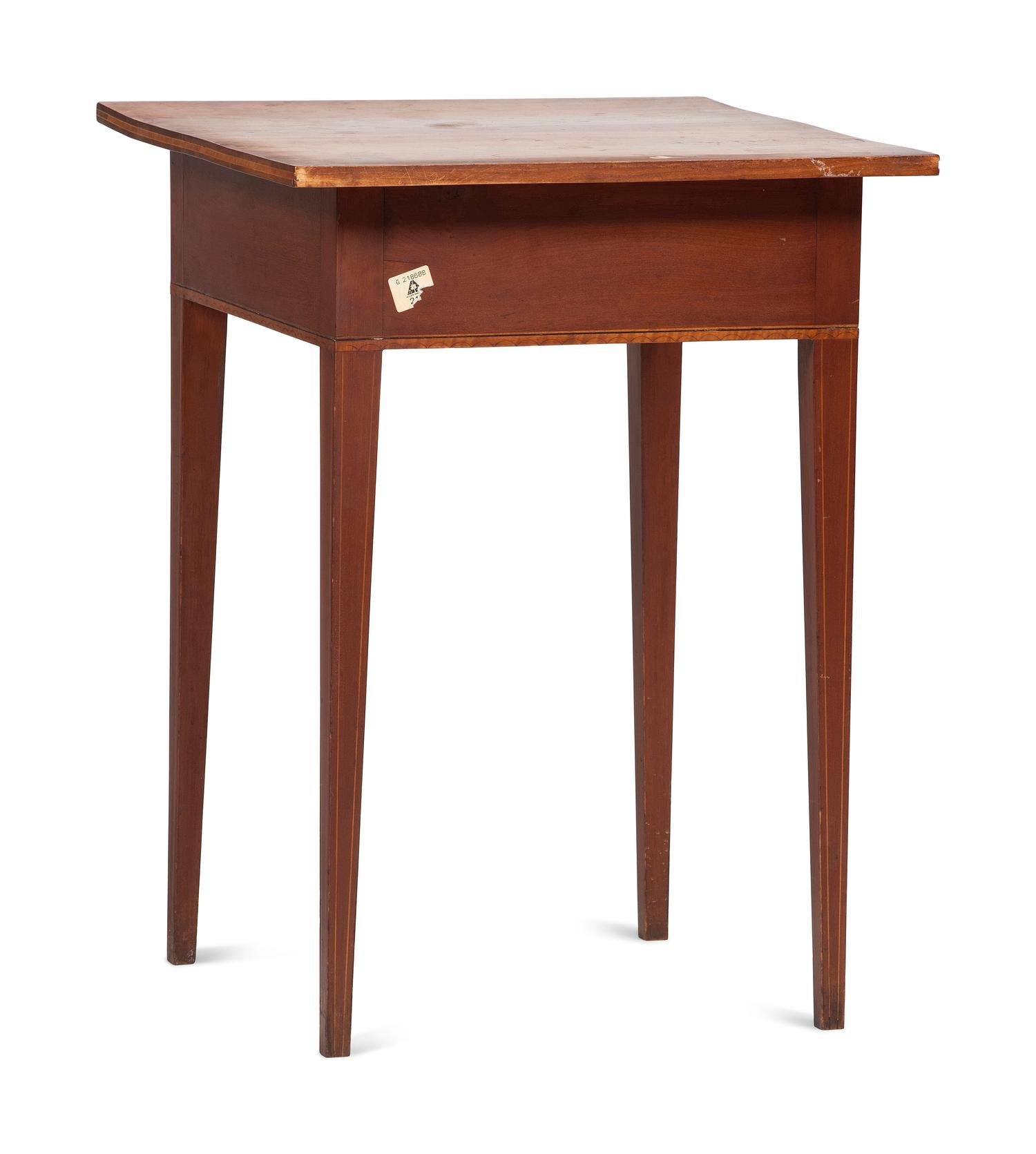 A Federal Inlaid Cherrywood One-Drawer Side Table