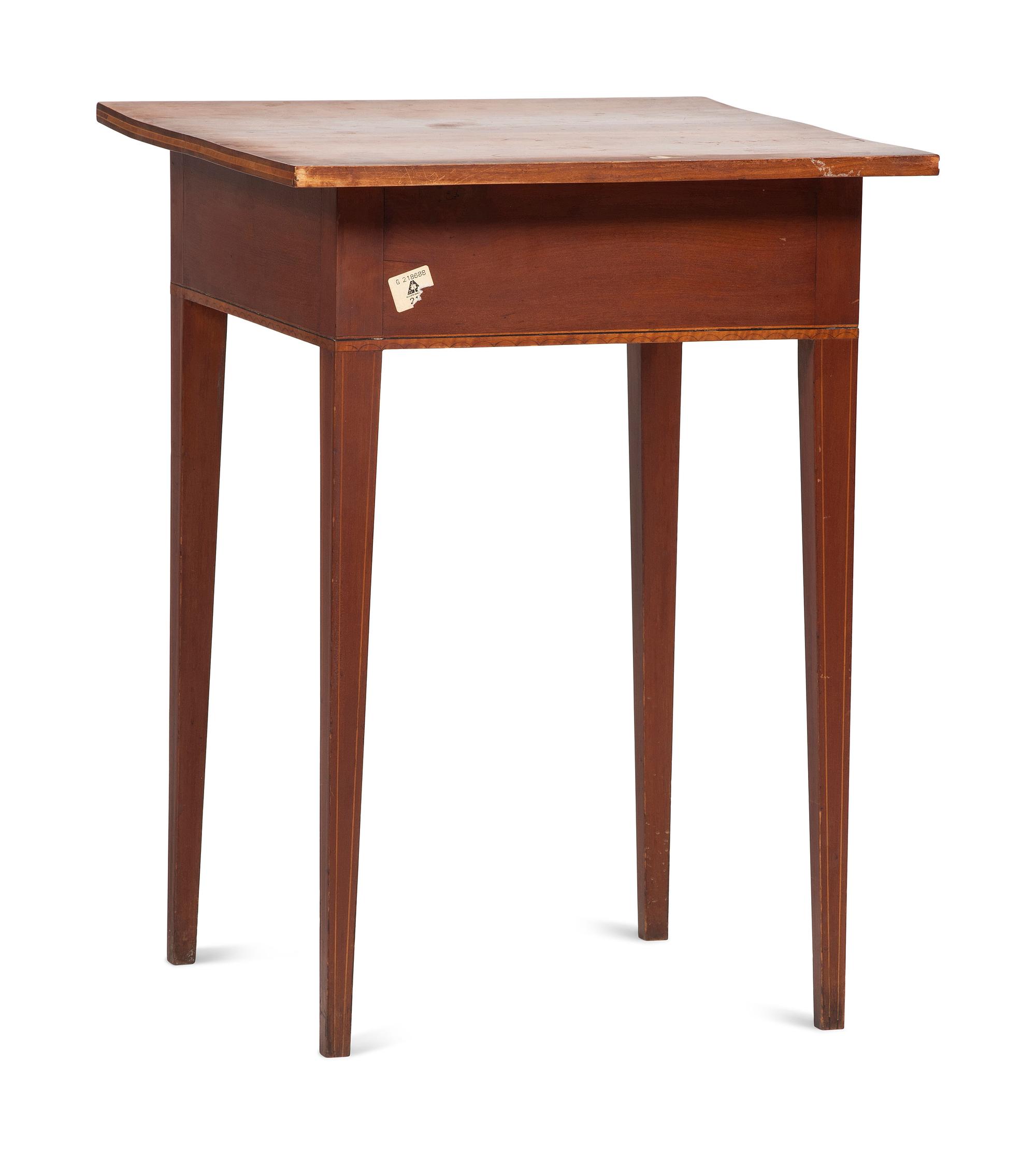 A Federal Inlaid Cherrywood One-Drawer Side Table