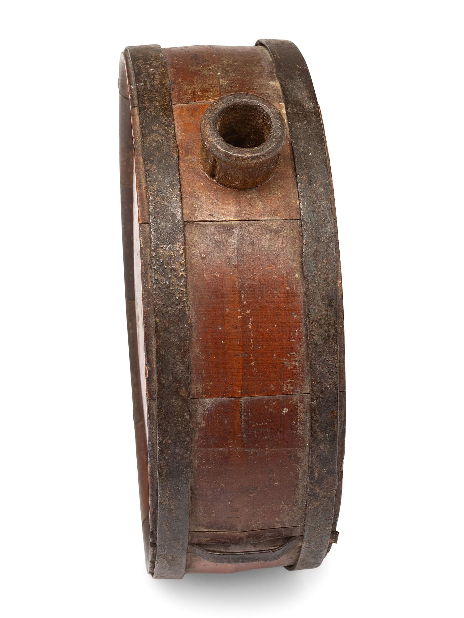 [CIVIL WAR]. Confederate cedar canteen.