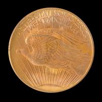 A United States 1908 Saint-Gaudens: No Motto $20 Gold Coin