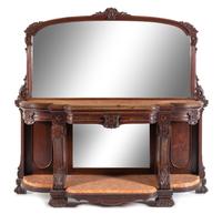 A Victorian Mahogany Console Table Height 55 x width 66 1/2 x depth 19 inches. — LATE 19TH CENTURY