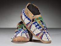 Sioux Beaded Hide Moccasins