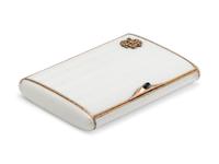 A Russian Silver, Gold and Guilloché Enamel Cigarette Case