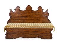 An Italian Baroque Style Walnut Piazza Bench — FORMATIONS, LOS ANGELES, 20TH CENTURY