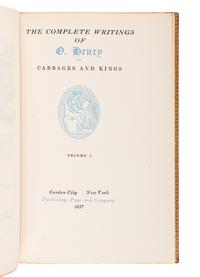 PORTER, William Sydney ("O. Henry"). The Complete Writings of O. Henry. Gordon Grant, illustrator. Garden City, NY: Doubleday, Page and Company, 1917.