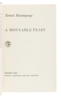 HEMINGWAY, Ernest. A group of 5 FIRST ENGLISH EDITIONS, comprising: