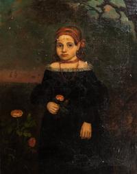 Artist Unknown, (19th century), Young Girl with a Rose
