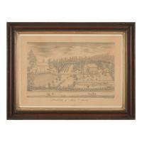 American School 19th Century, A Drawing: The Residence of John O'Brien