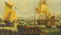 Chinese Export School 20th Century, Ships in a Port