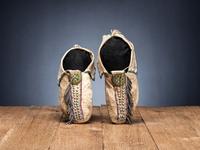 Comanche Beaded Hide Moccasins