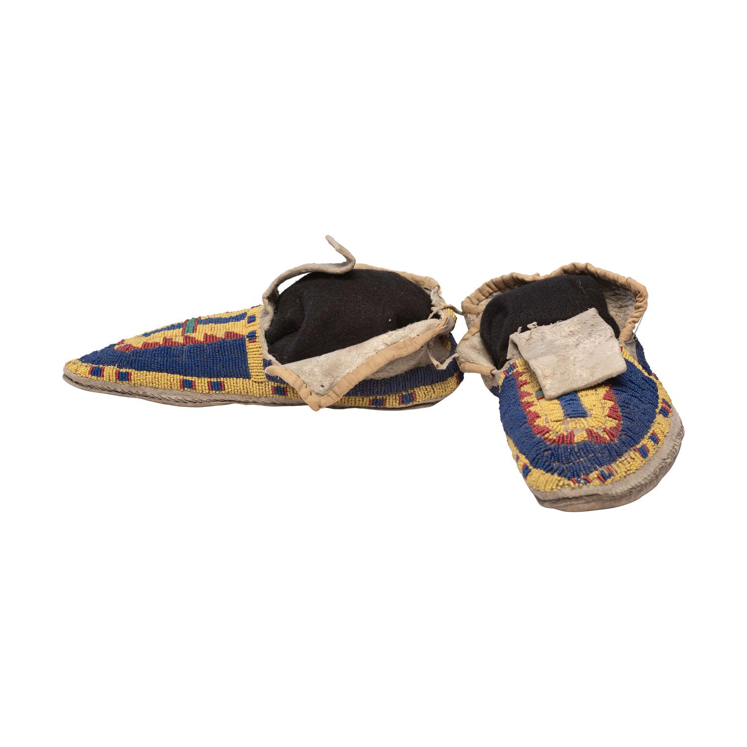 Sioux Beaded Hide Moccasins