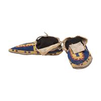 Sioux Beaded Hide Moccasins
