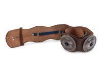 Navajo Stamped Silver Concha Belt