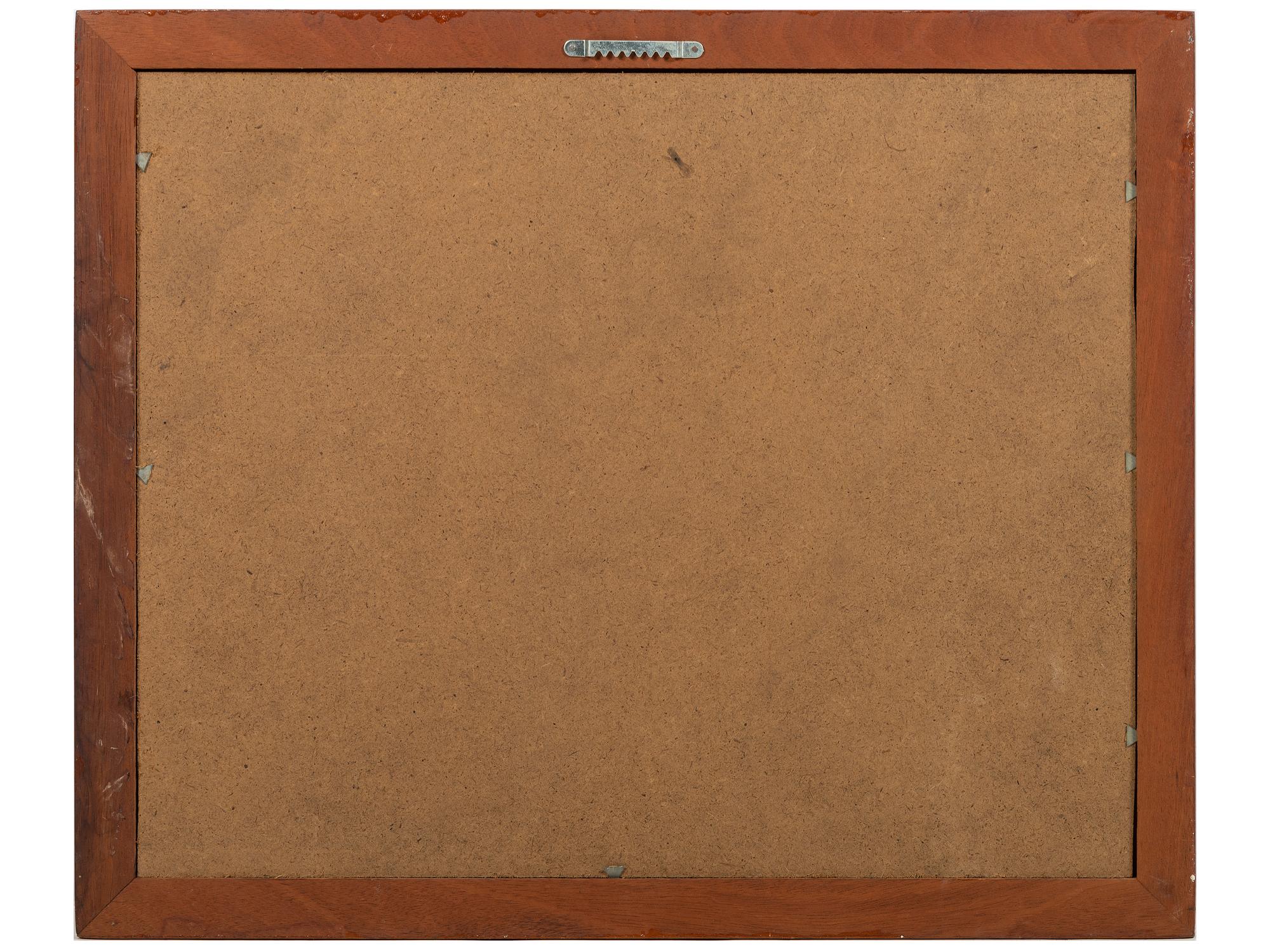 [WORLD WAR II]. Tooled leather wall plaque identified to Captain Thomas E. Burns, "Flying Sheriff," B-24J Liberator Ship 240, 491st Bomb Group, 854th Bomb Squadron, Crew 1142 Wolfpack.