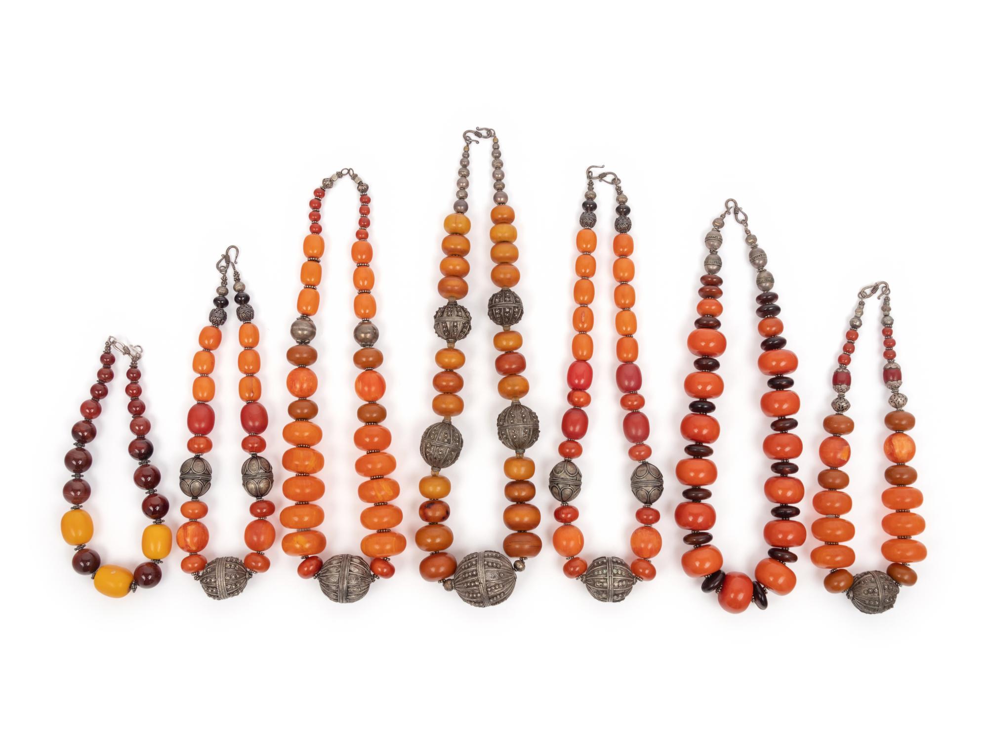 A Group of Seven Beaded Necklaces