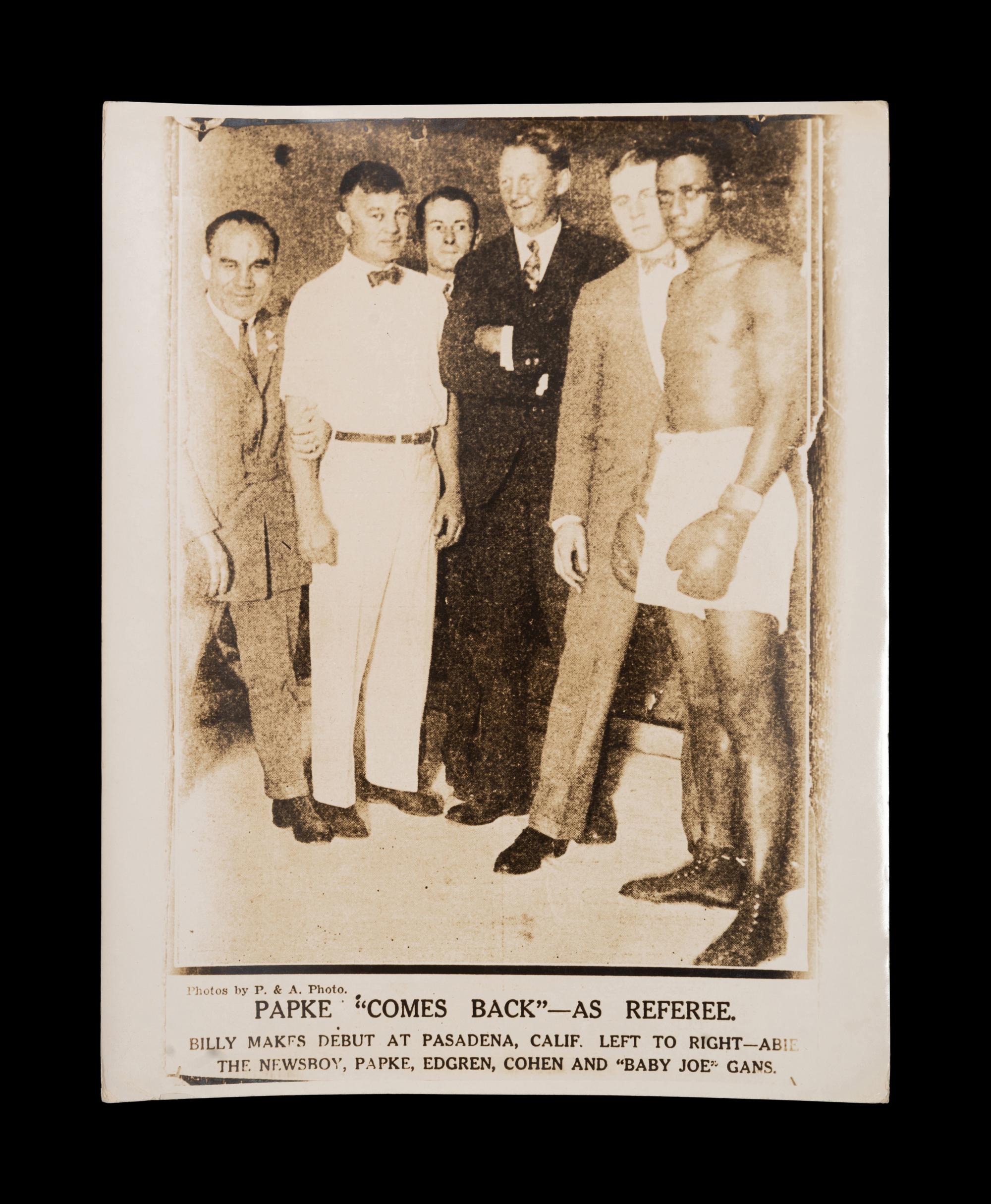 A Group of 22 Original Boxing Photographs Including Joe Louis and Jack Dempsey,
