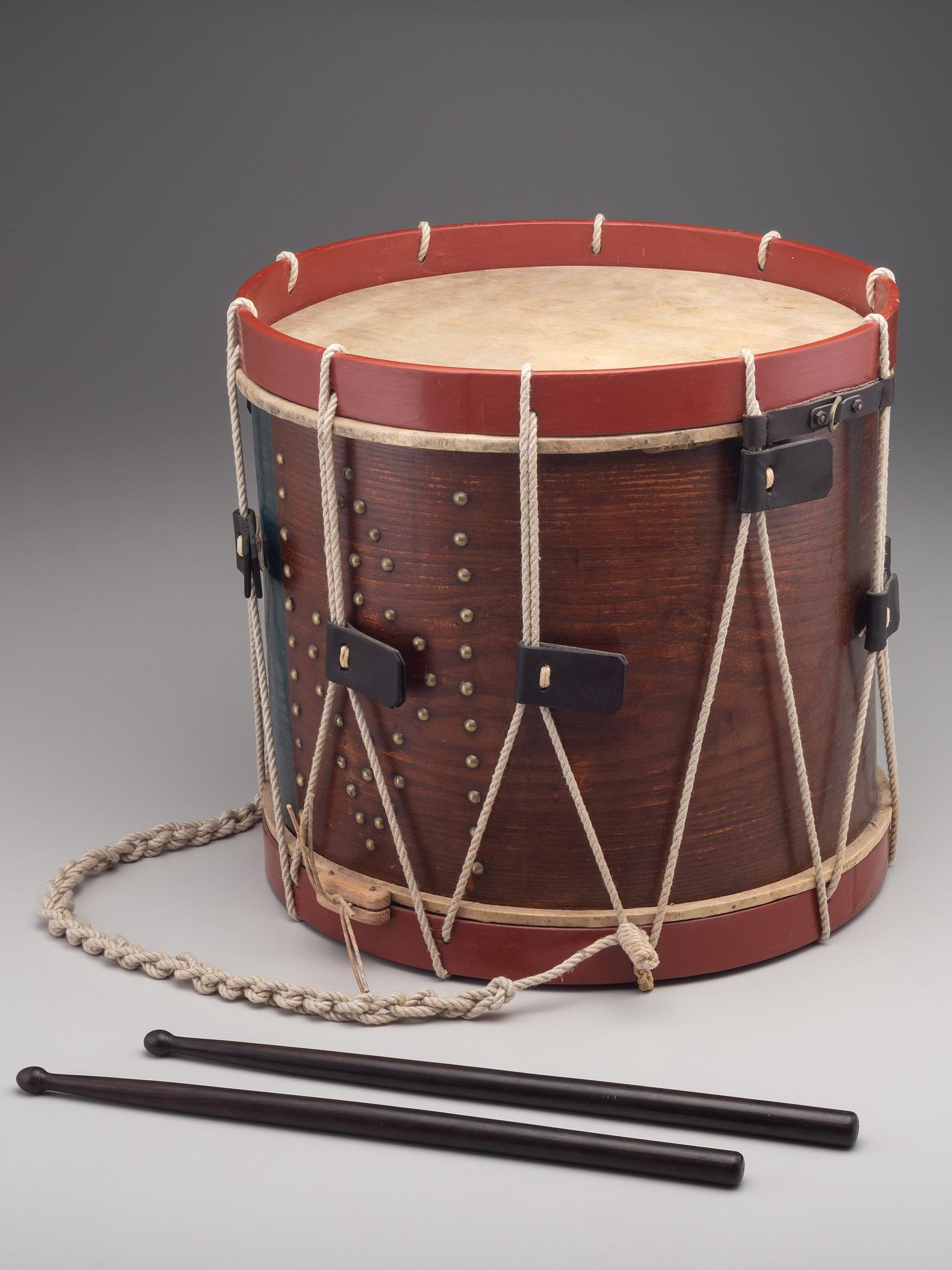 [CIVIL WAR]. Regulation US Infantry snare drum. Manufactured by C. & F. Soistmann, Philadelphia, PA.