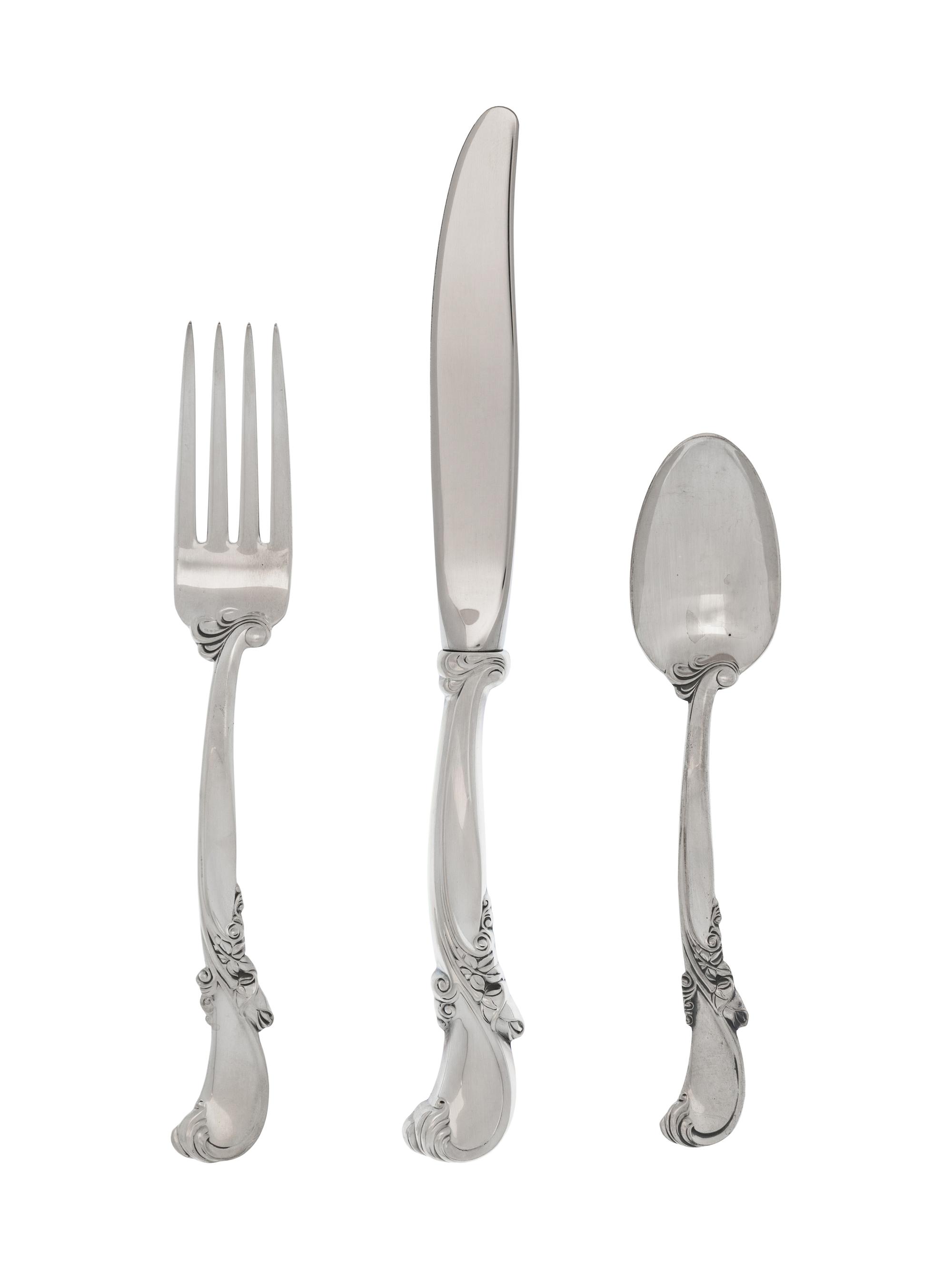 An American Silver Flatware Service