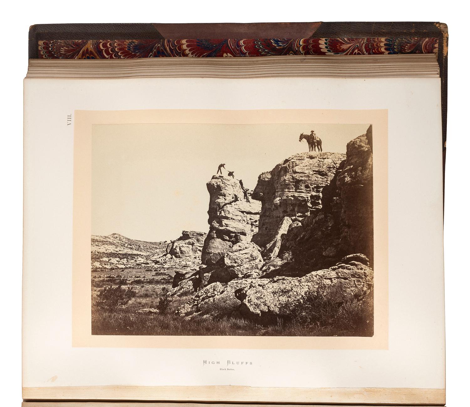 [WESTERN AMERICANA]. HAYDEN, Ferdinand V. (1829-1887). Sun Pictures of Rocky Mountain Scenery . New York: Julius Bien, 1870.
