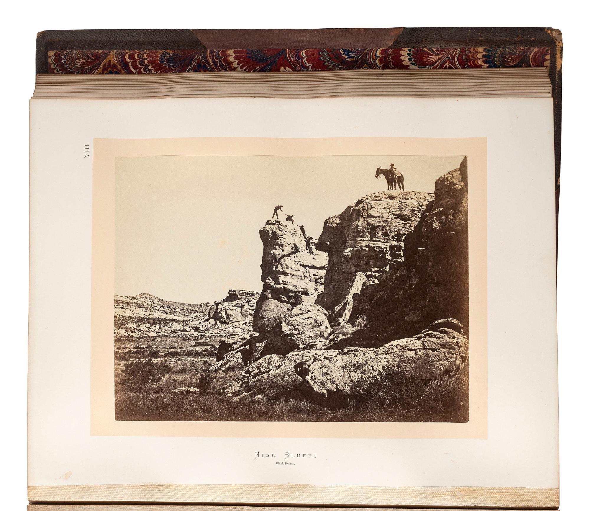 [WESTERN AMERICANA]. HAYDEN, Ferdinand V. (1829-1887). Sun Pictures of Rocky Mountain Scenery . New York: Julius Bien, 1870.
